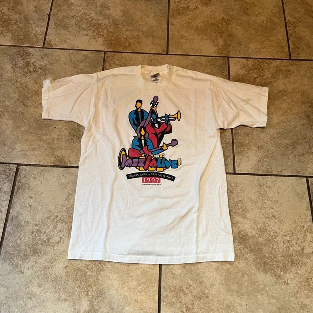 Vintage 90s San Antonio Jazz SAlive Festival Shirt Travis Park Music Mens M